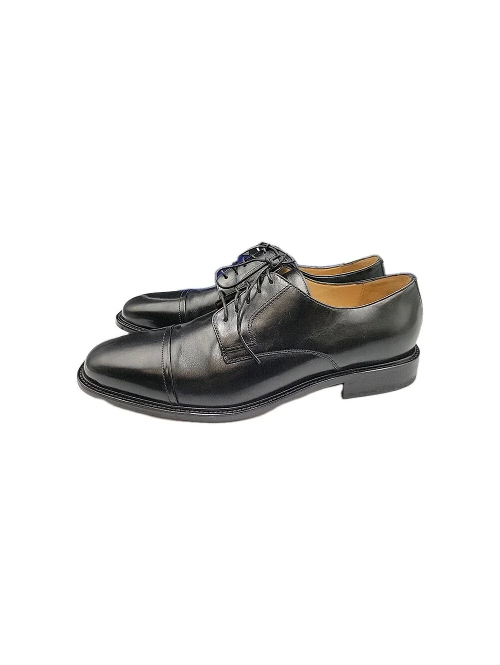 Johnston & Murphy Melton Cap Toe Oxford Black Dress Shoes 11